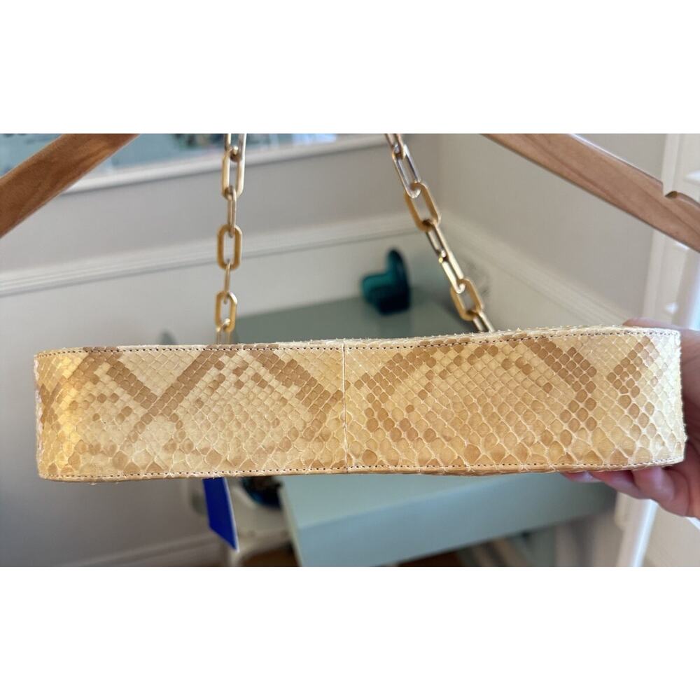 VTG Gold Python Stuart Weitzman Crossbody Box Pur… - image 5